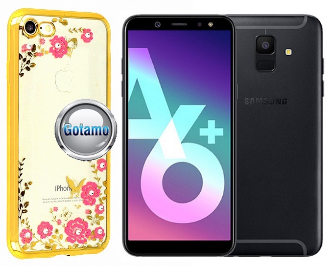 Spring dėklas Samsung Galaxy A6 Plus (2018) aukso spalvos