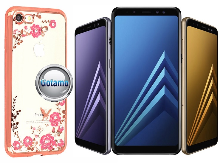 Spring dėklas Samsung Galaxy A8 (2018) rožinės spalvos
