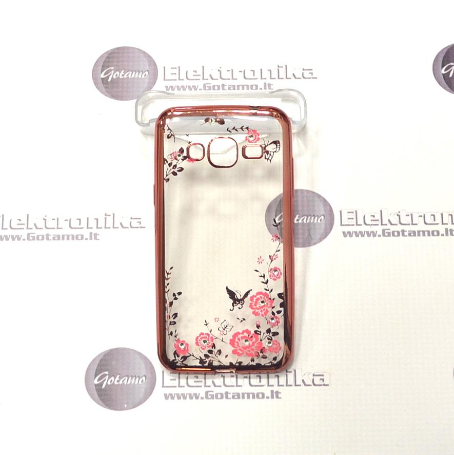 Spring dėklas nugarėlė Samsung Galaxy J3 (2016) telefonams rožinės spalvos 2 Spring dėklas Samsung Galaxy J3 (2016) – nuotrauka 2