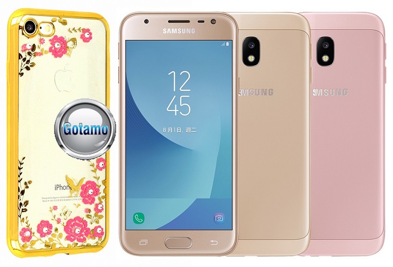 Spring dėklas Samsung Galaxy J3 (2017) aukso spalvos