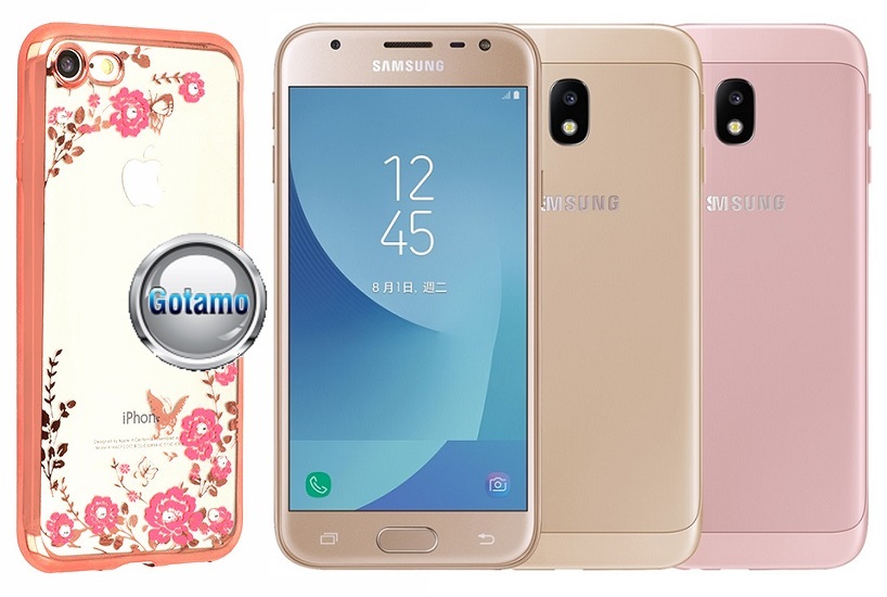 Spring dėklas Samsung Galaxy J3 (2017) rožinės spalvos