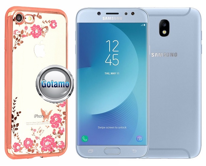 Spring dėklas Samsung Galaxy J7 (2017) J7 Pro rožinės spalvos