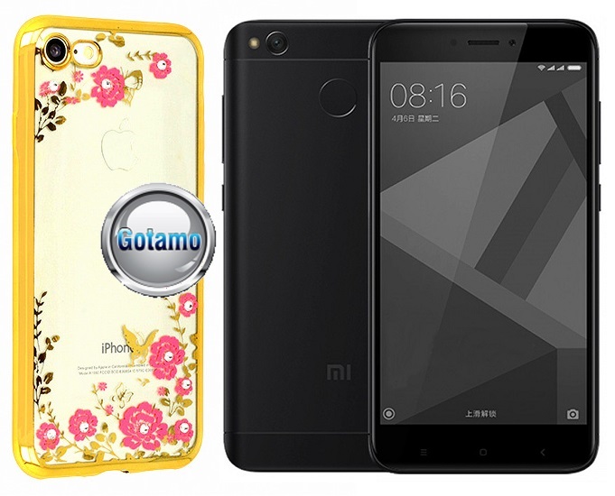 Spring dėklas nugarėlė Xiaomi Redmi 4X telefonams aukso spalvos