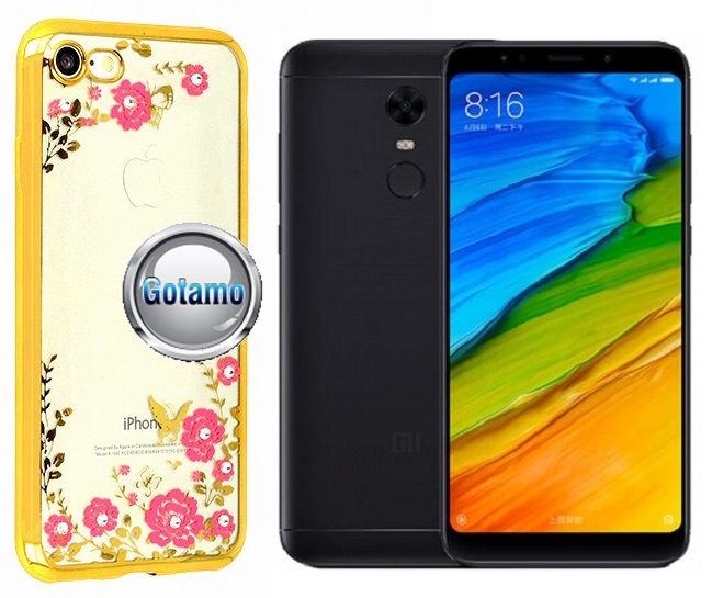 Spring dėklas nugarėlė Xiaomi Redmi 5 Plus telefonams aukso spalvos