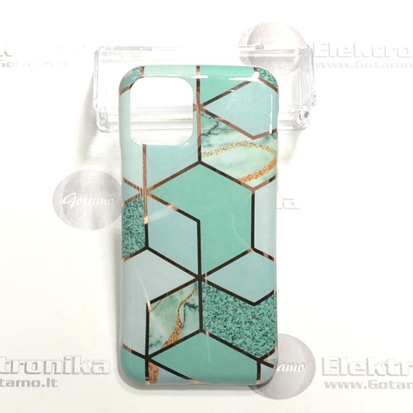 Tiles dėklas nugarėlė Apple iPhone 11 Pro telefonams mėtinės spalvos 2 Tiles deklas Apple iPhone 11 pro metines 2