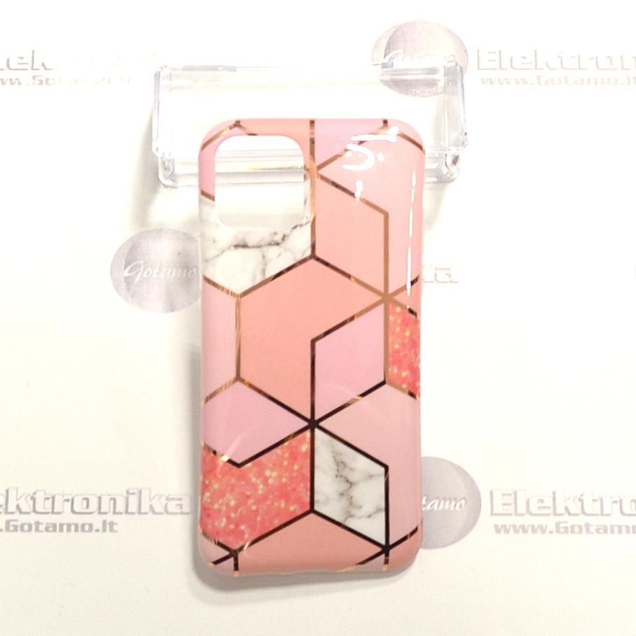 Tiles dėklas nugarėlė Apple iPhone 11 Pro telefonams rožinės spalvos 2 Tiles deklas Apple iPhone 11 pro rozines 2