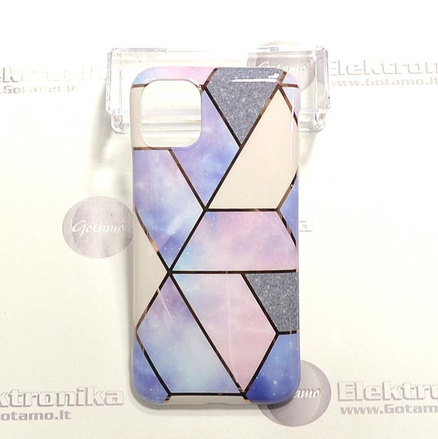 Tiles dėklas nugarėlė Apple iPhone 11 telefonams violetinės spalvos 2 Tiles deklas Apple iPhone 11 violetines 2