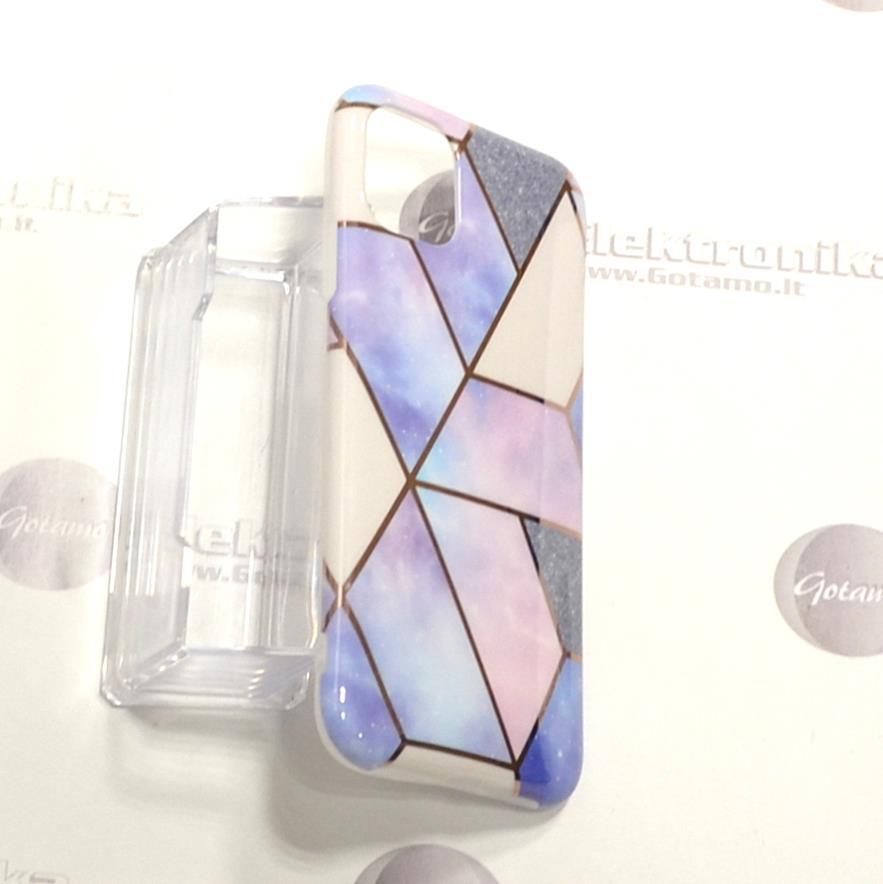 Tiles dėklas nugarėlė Apple iPhone 11 telefonams violetinės spalvos 4 Tiles deklas Apple iPhone 11 violetines 4