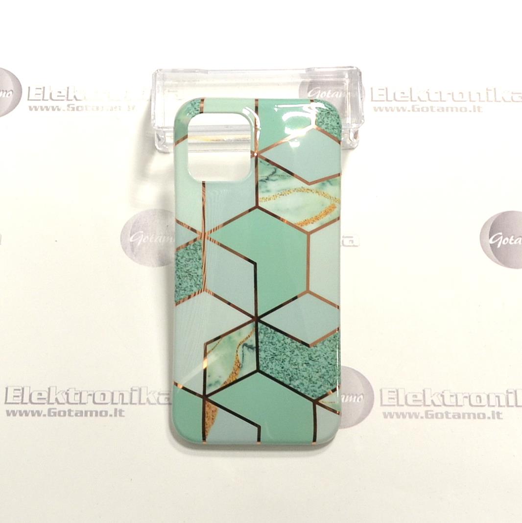 Tiles dėklas nugarėlė Apple iPhone 12 Pro Max telefonams mėtinės spalvos 2 Tiles deklas Apple iPhone 12 pro max metines 2