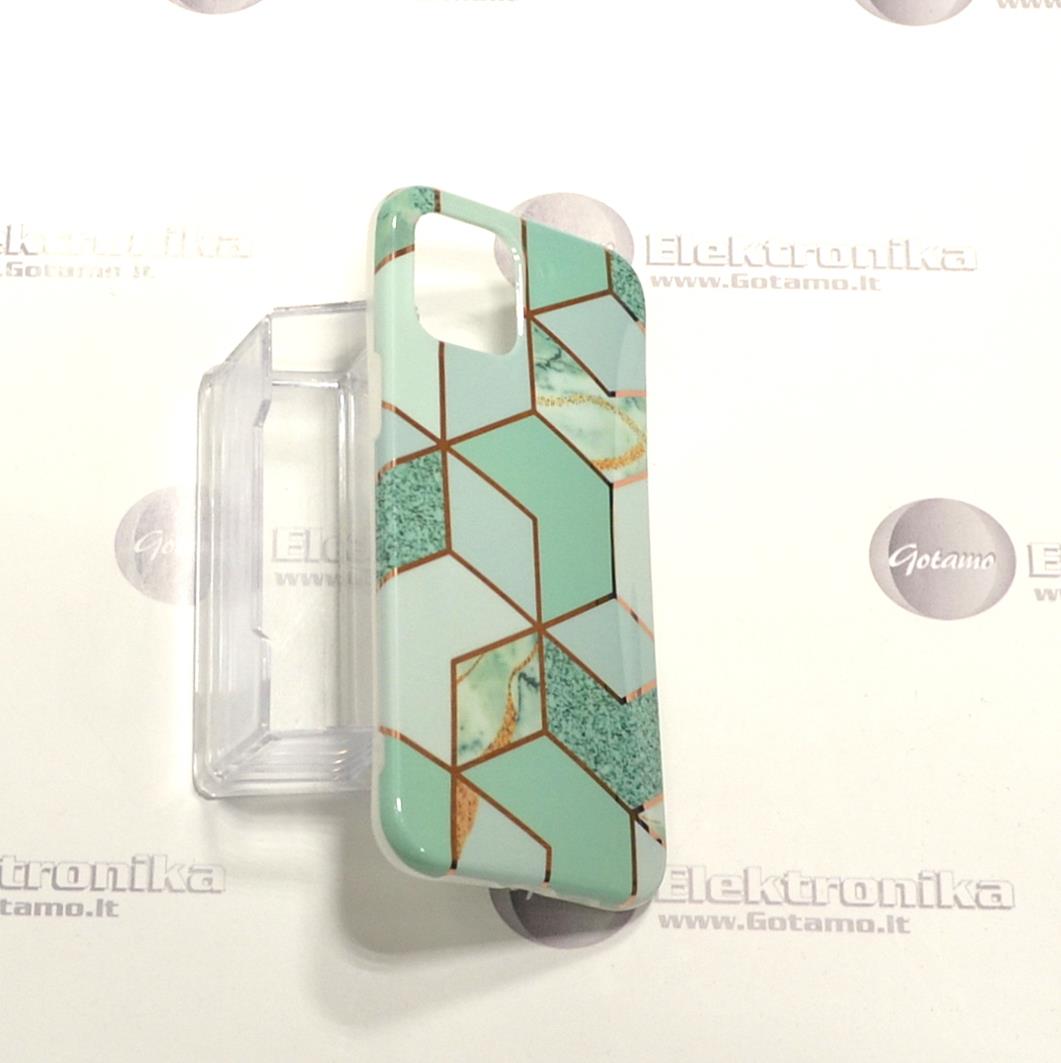 Tiles dėklas nugarėlė Apple iPhone 12 Pro Max telefonams mėtinės spalvos 4 Tiles deklas Apple iPhone 12 pro max metines 4