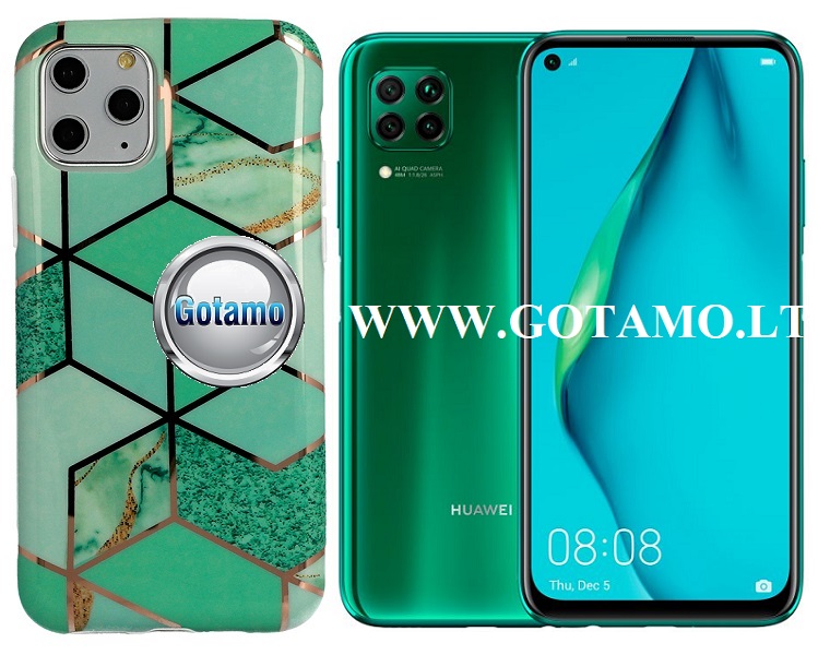 Tiles dėklas nugarėlė Huawei P40 Lite telefonams mėtinės spalvos
