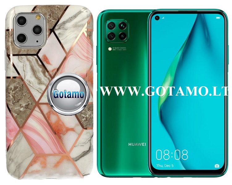 Tiles dėklas nugarėlė Huawei P40 Lite telefonams pilkos spalvos