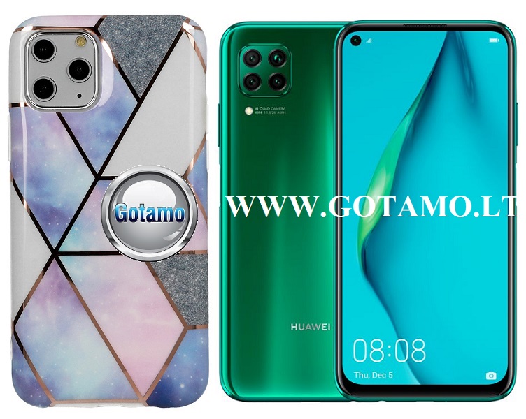 Tiles dėklas nugarėlė Huawei P40 Lite telefonams violetinės spalvos