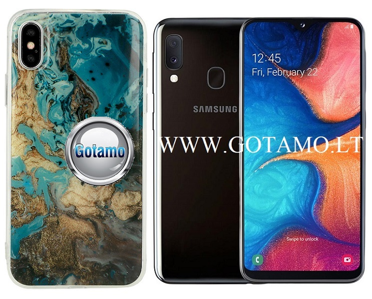 Tiles dėklas Samsung Galaxy A20e mėlynos spalvos