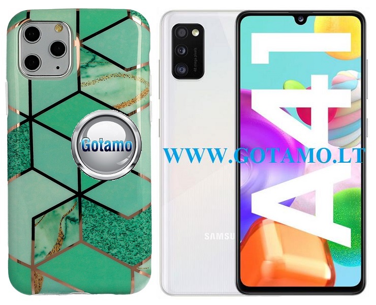 Tiles dėklas Samsung Galaxy A41 mėtinės spalvos