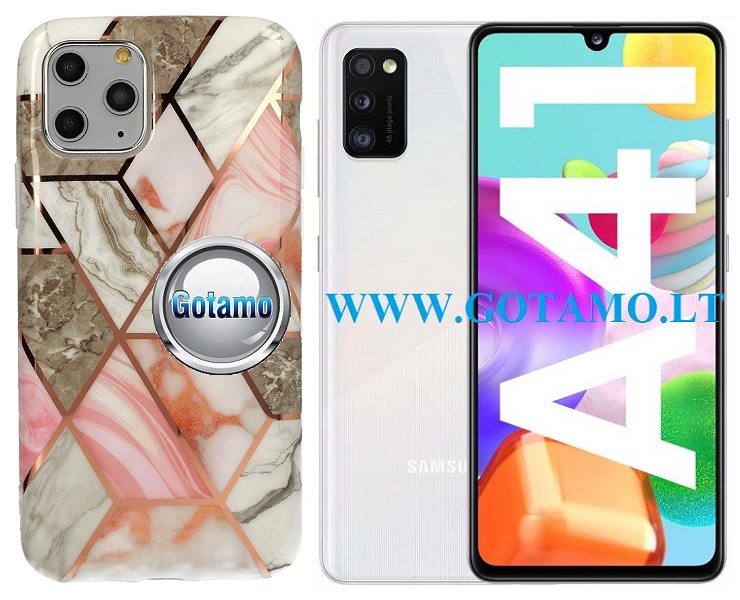 Tiles dėklas Samsung Galaxy A41 pilkos spalvos