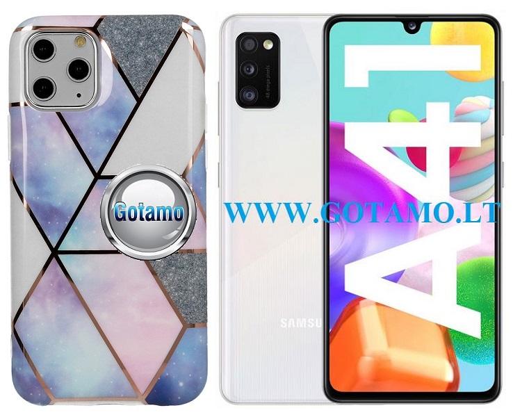 Tiles dėklas Samsung Galaxy A41 violetinės spalvos