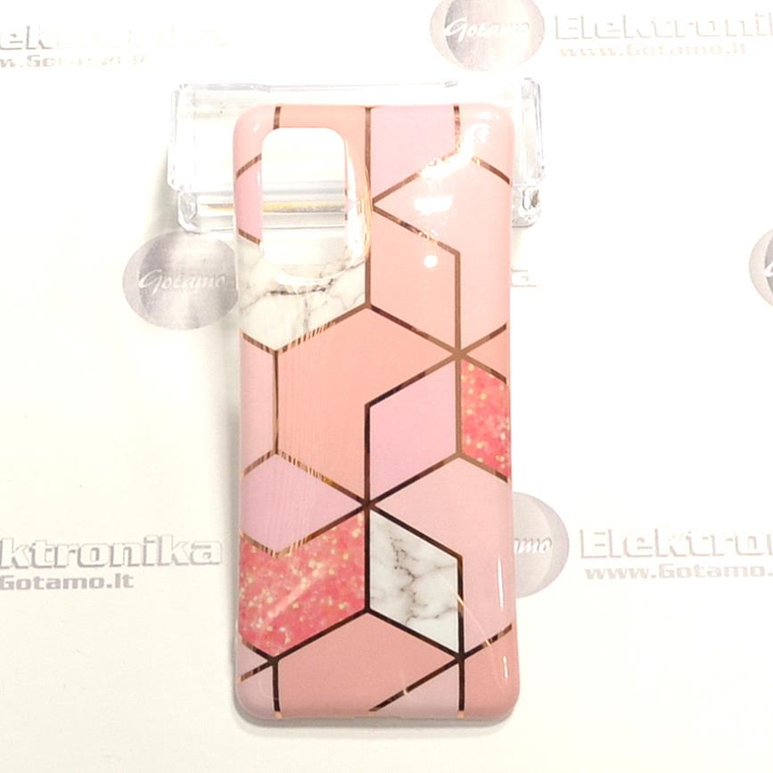 Tiles dėklas nugarėlė Samsung Galaxy S20 Plus telefonui rožinės spalvos 2 Tiles dėklas Samsung Galaxy S20 Plus – nuotrauka 2