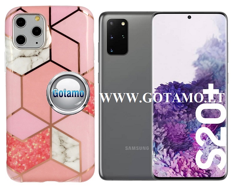 Tiles dėklas Samsung Galaxy S20 Plus rožinės spalvos