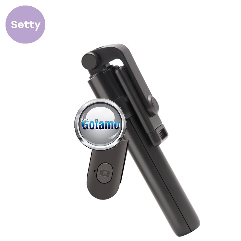 Trikojis stovas asmenukių (selfie) lazda Setty Bluetooth juoda 4 Asmenukių lazda Setty Bluetooth telefonui