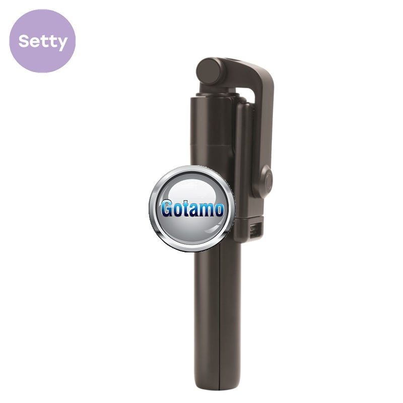 Trikojis stovas asmenukių (selfie) lazda Setty Bluetooth juoda 5 Asmenukių lazda Setty Bluetooth telefonui