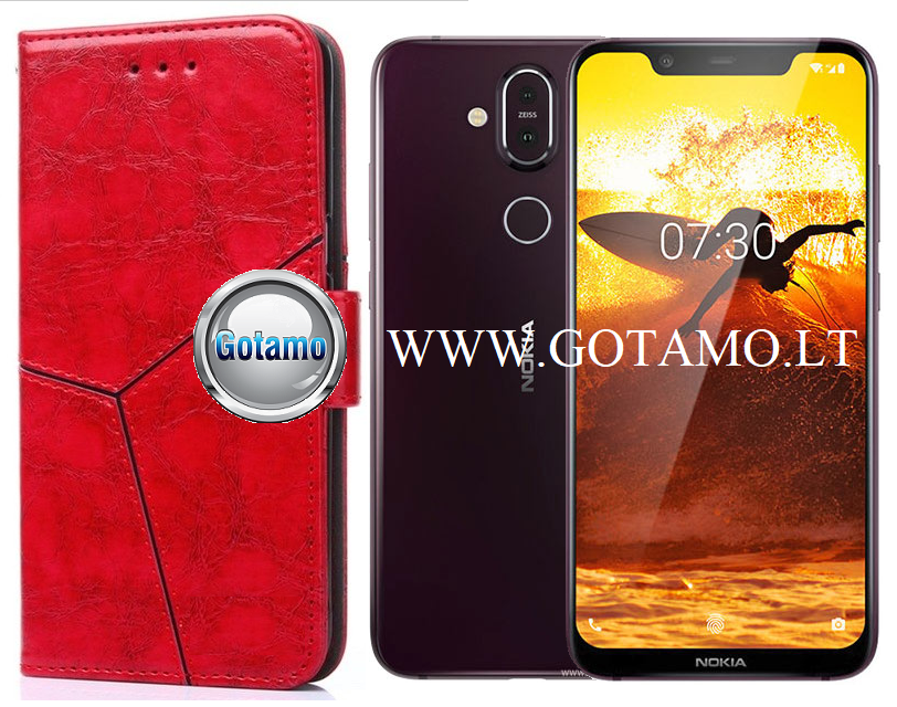 Turtle Dėklas Nokia 8.1 raudona