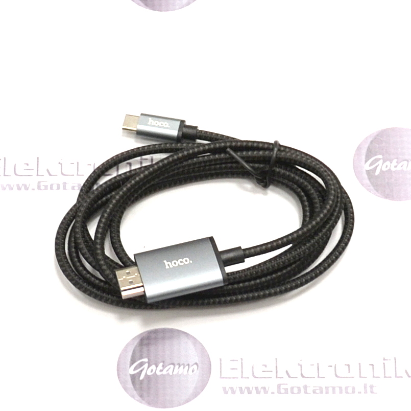 Type-C į HDMI laidas 2 metrai Hoco 2 Type-C į HDMI