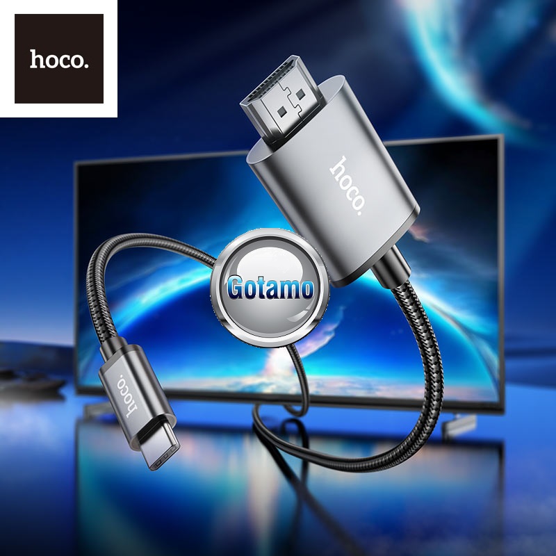 Type-C į HDMI laidas 2 metrai Hoco 4 Type-C į HDMI