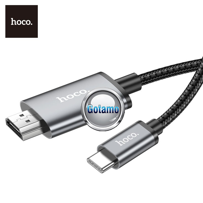 Type-C į HDMI laidas 2 metrai Hoco 6 Type-C į HDMI