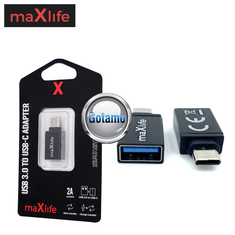 Type-C į USB 3.0 lizdą jungtis OTG maXlife juodos spalvos