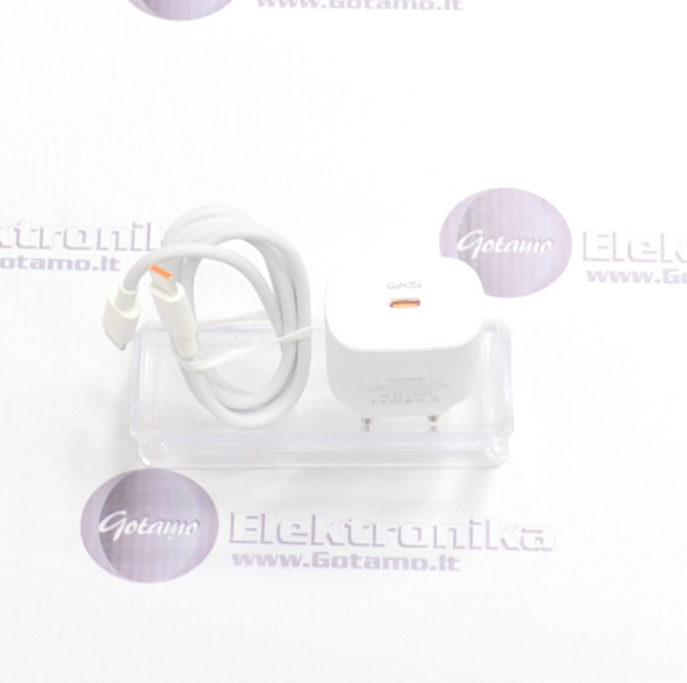 Type-C tinklo kroviklis 25W GaN ir Type-C į Type-C laidas Foneng 2 Type-C tinklo kroviklis 25W GaN