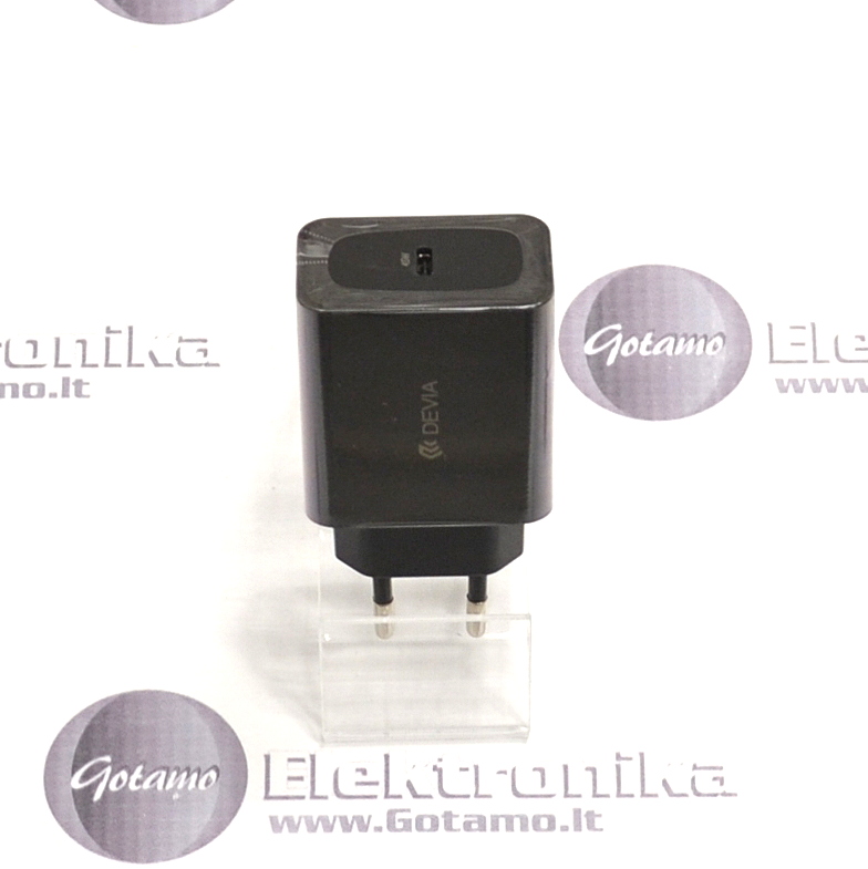 Type-C tinklo kroviklis 45W GaN DEVIA juodos spalvos 3 Type-C tinklo kroviklis 45W GaN