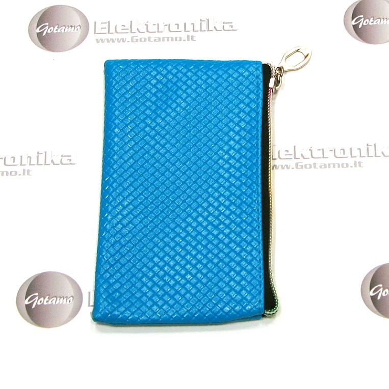 Universalus dėklas ZIPPER mobiliesiems telefonams žydros spalvos 2 Universalus dėklas ZIPPER mobiliesiems telefonams žydros