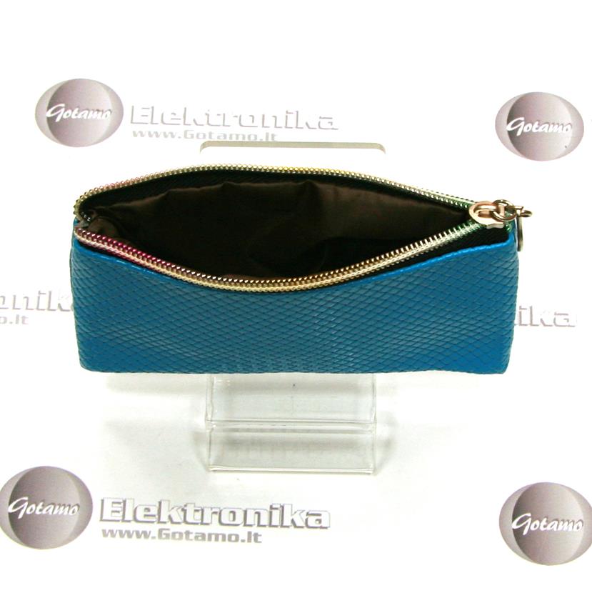 Universalus dėklas ZIPPER mobiliesiems telefonams žydros spalvos 4 Universalus dėklas ZIPPER mobiliesiems telefonams žydros