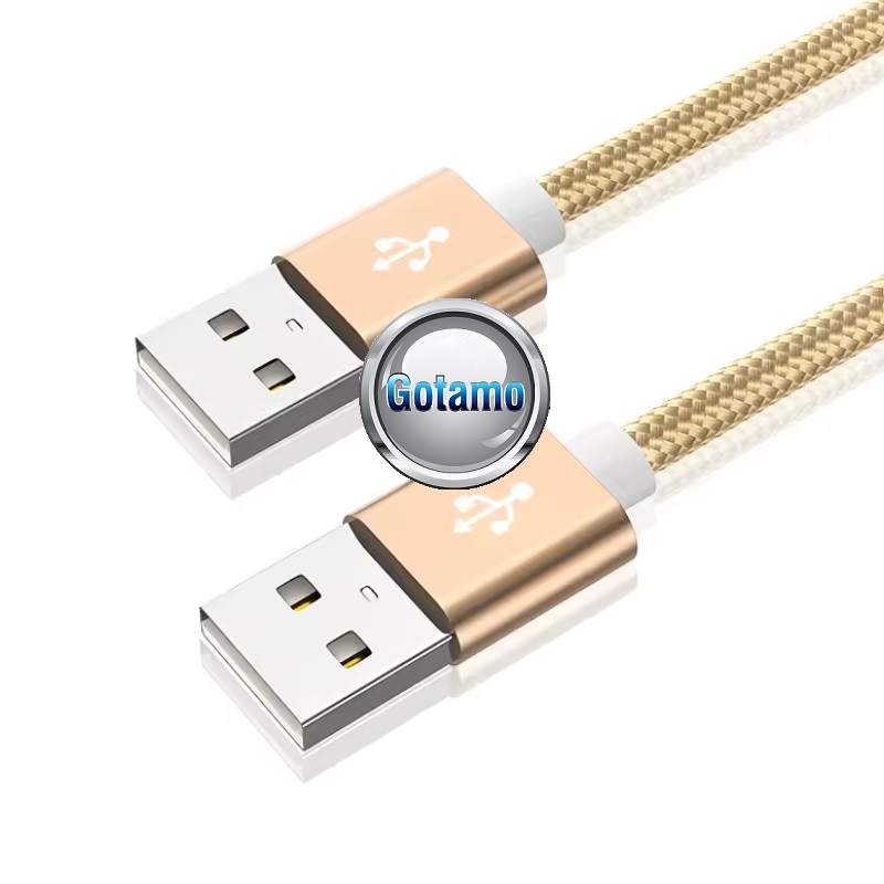 USB 2.0 į USB 2.0 laidas 3 metrai aukso spalvos