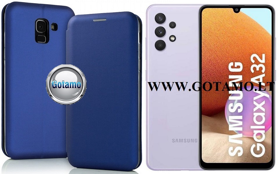 V-Slim magnetinis dėklas Samsung Galaxy A32 mėlynos spalvos