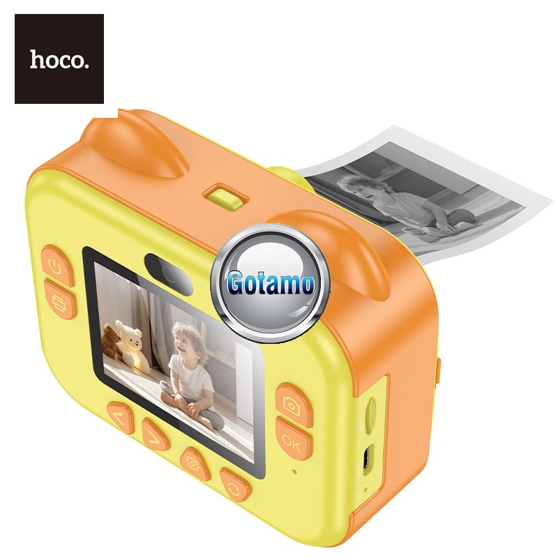 Vaikiškas spausdinantis fotoaparatas Hoco Children Camera 480P Print geltonos spalvos 7 Hoco Children Camera 480P Print geltonos 7