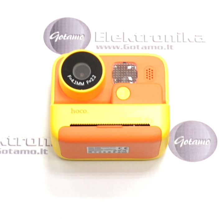 Vaikiškas spausdinantis fotoaparatas Hoco Children Camera 720P Print geltonos spalvos 2 Hoco Children Camera 720P Print geltonos 2