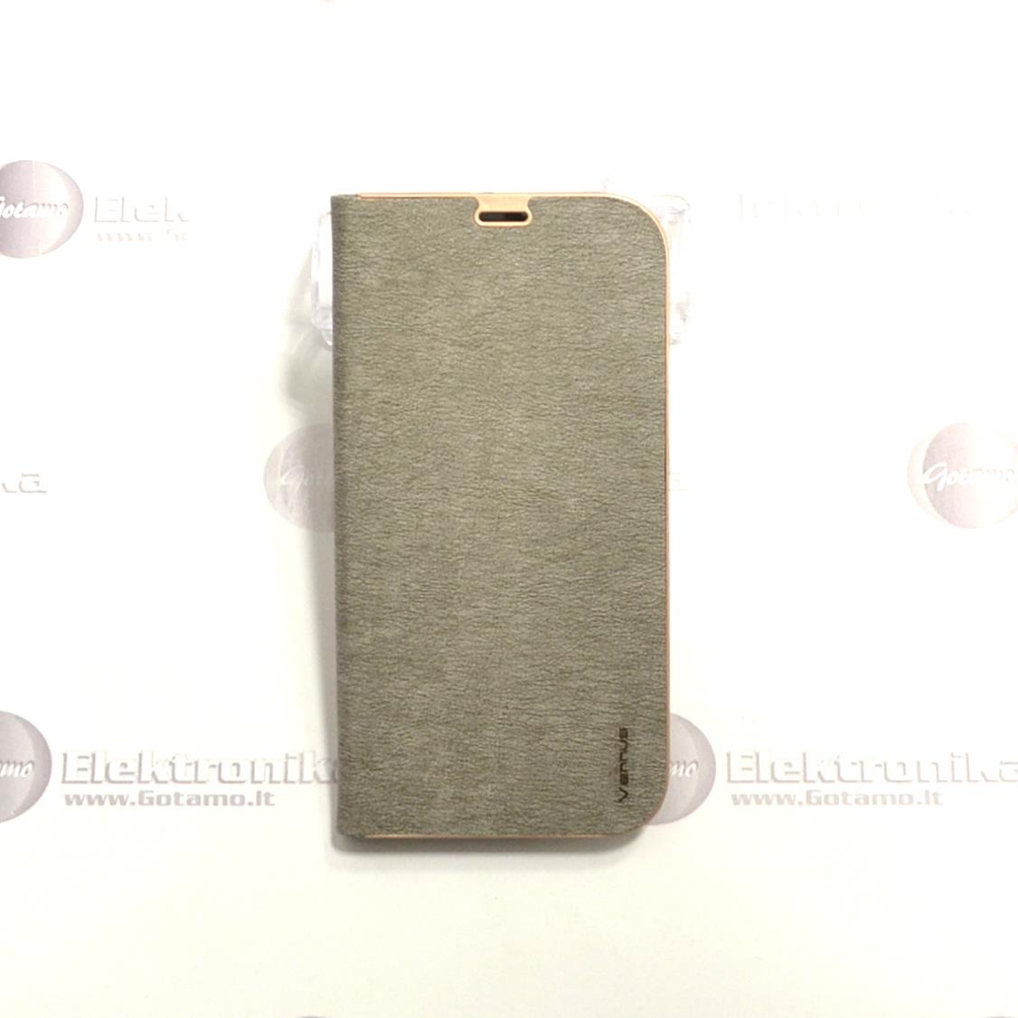 Vennus Diary magnetinis dėklas Apple iPhone 14 Plus telefonui sidabro spalvos 2 Diary magnetinis deklas Apple iPhone 14 plus sidabro 2