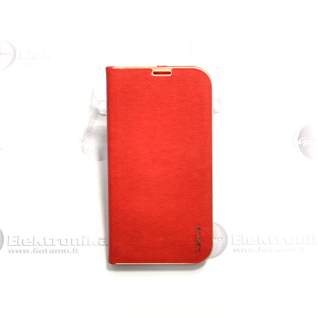 Vennus Diary magnetinis dėklas Apple iPhone 14 Pro telefonui raudonos spalvos 2 Diary magnetinis deklas Apple iPhone 14 pro raudonos 2