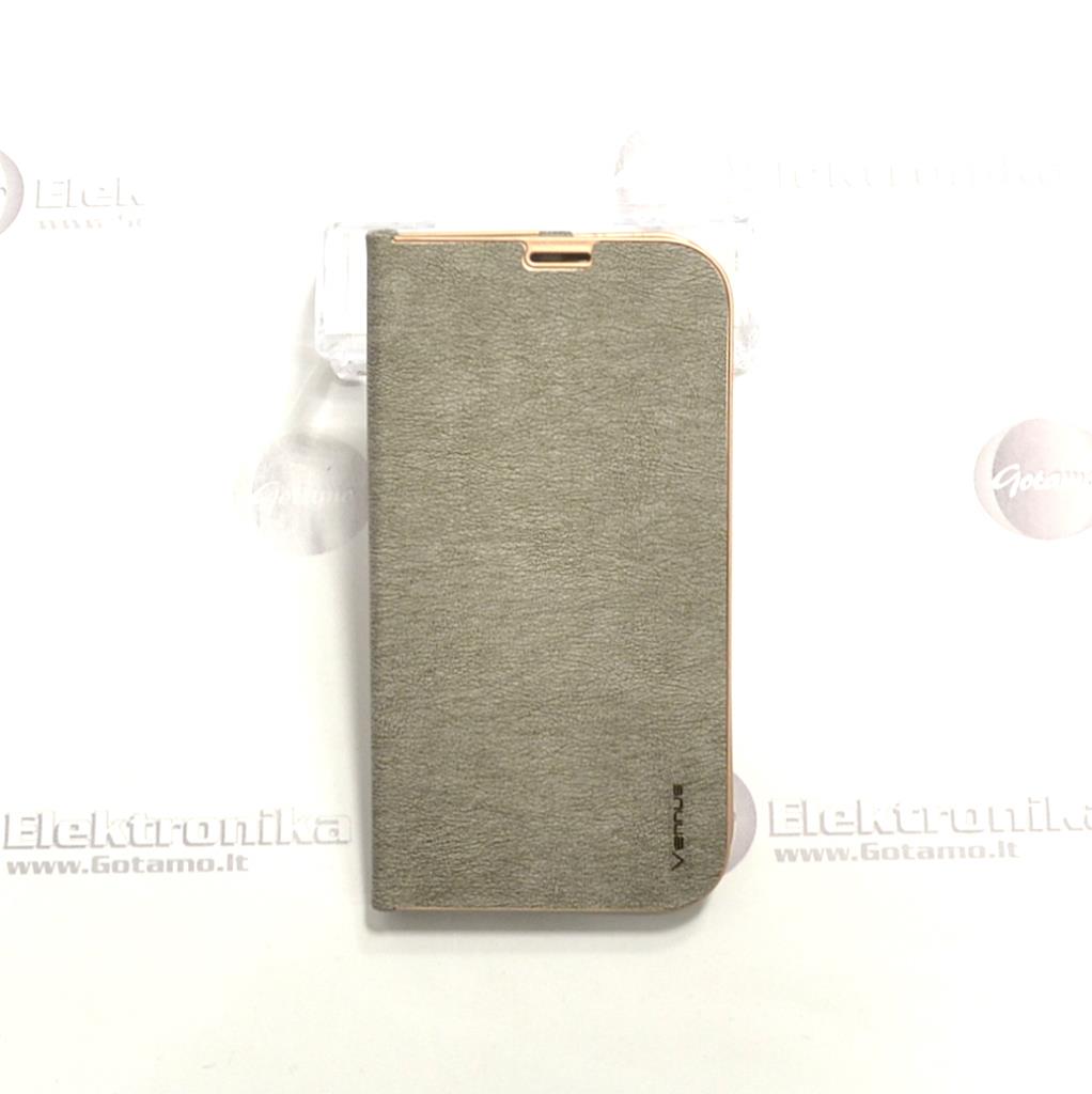 Vennus Diary magnetinis dėklas Apple iPhone 14 Pro telefonui sidabro spalvos 2 Vennus diary magnetinis deklas Apple iPhone 14 pro sidabro 2