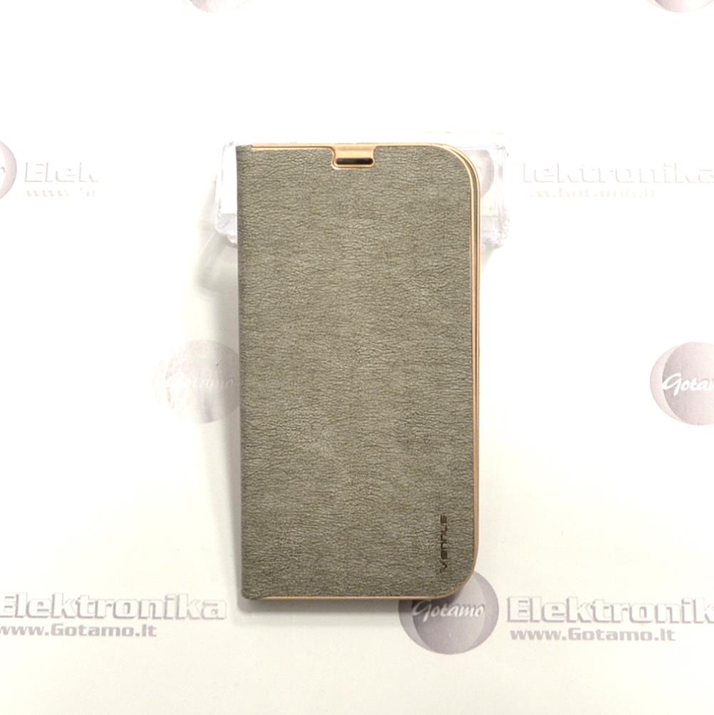Vennus Diary magnetinis dėklas Apple iPhone 14 telefonui sidabro spalvos 2 Vennus diary magnetinis deklas Apple iPhone 14 sidabro 2