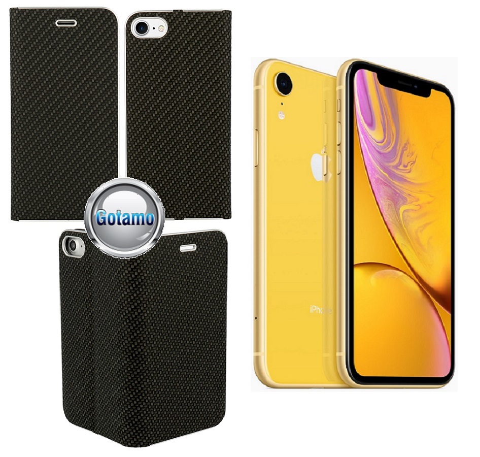 Vennus diary magnetinis deklas Apple iPhone xr carbon