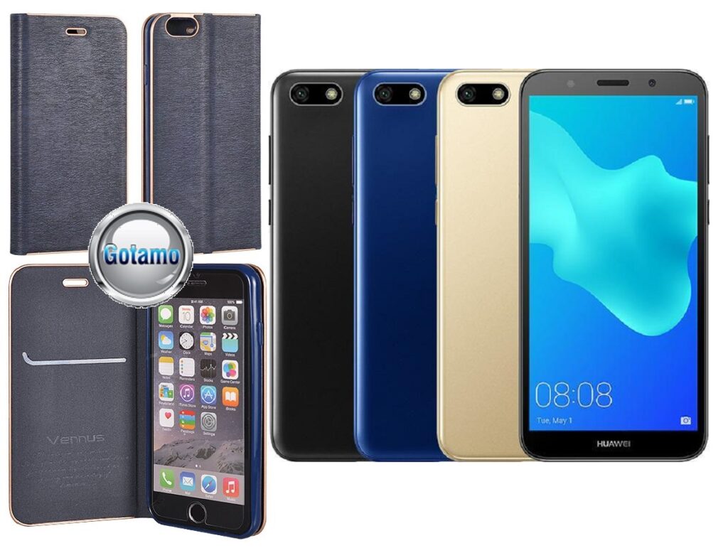 Vennus Diary magnetinis dėklas Huawei Y5 (2018) Huawei Honor 7S telefonams mėlynos spalvos
