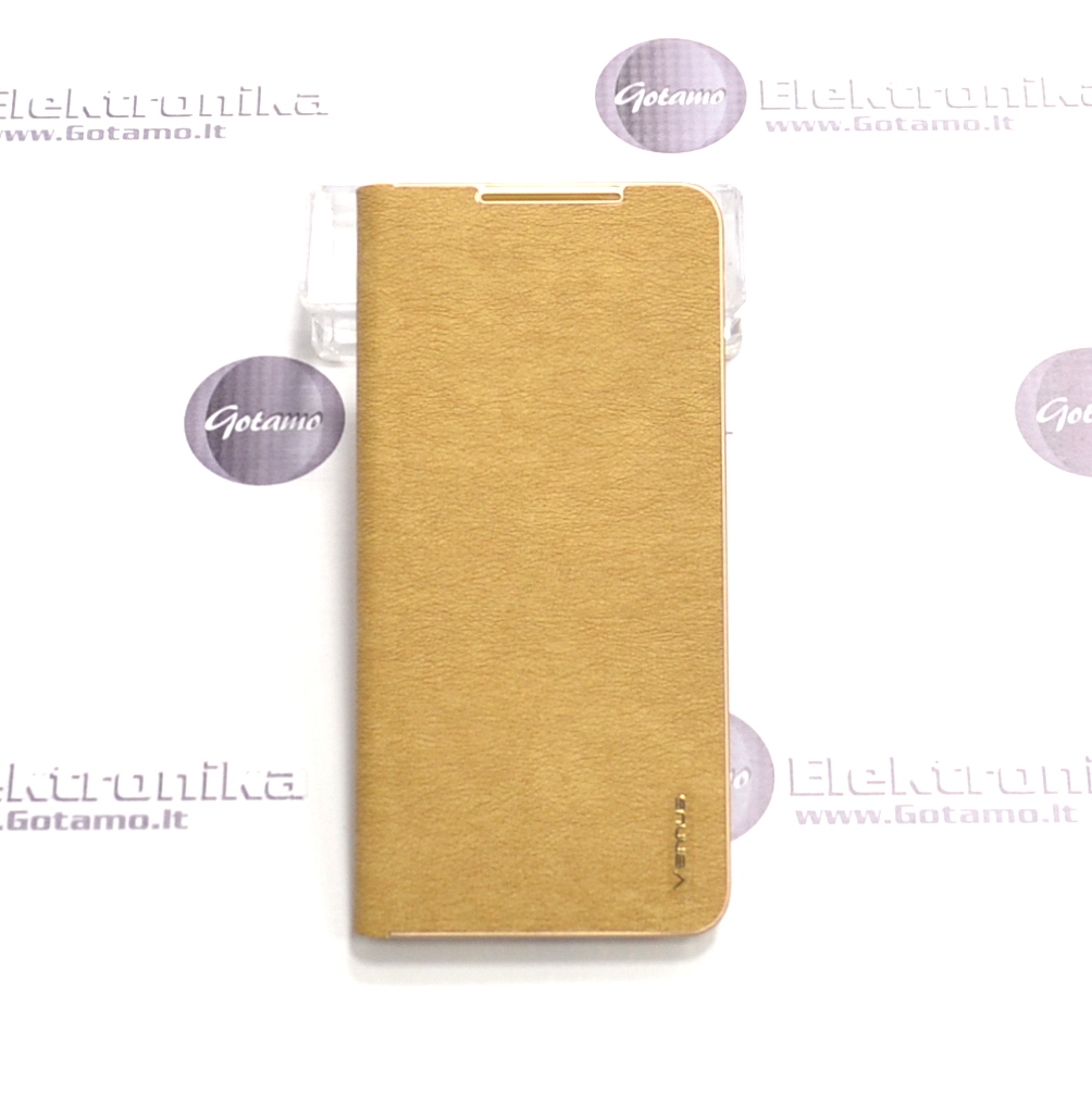 Vennus Diary magnetinis dėklas Samsung Galaxy S21+ 5G telefonui aukso spalvos 2 Vennus Diary magnetinis dėklas Samsung Galaxy S21+ 5G – nuotrauka 2