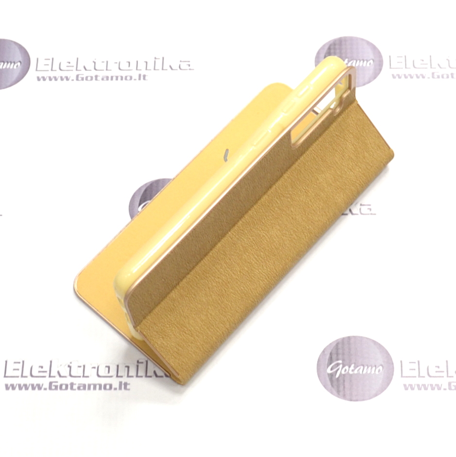 Vennus Diary magnetinis dėklas Samsung Galaxy S21+ 5G telefonui aukso spalvos 6 Vennus Diary magnetinis dėklas Samsung Galaxy S21+ 5G – nuotrauka 6