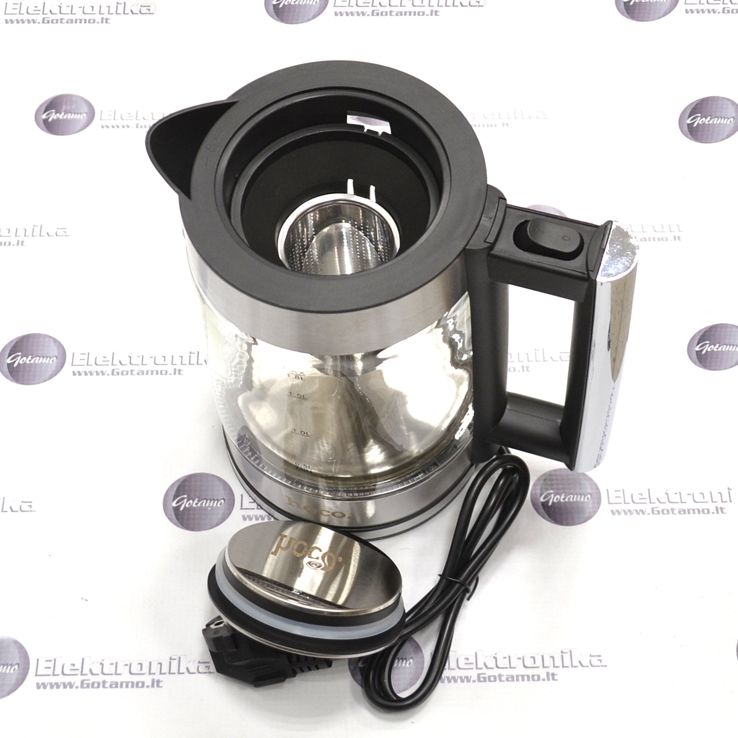 Virdulys (arbatinukas) elektrinis Hoco HA01A 1.8L 1000W – Stiklo ir nerūdijančio plieno korpusas 4 Virdulys (arbatinukas) elektrinis Hoco HA01A