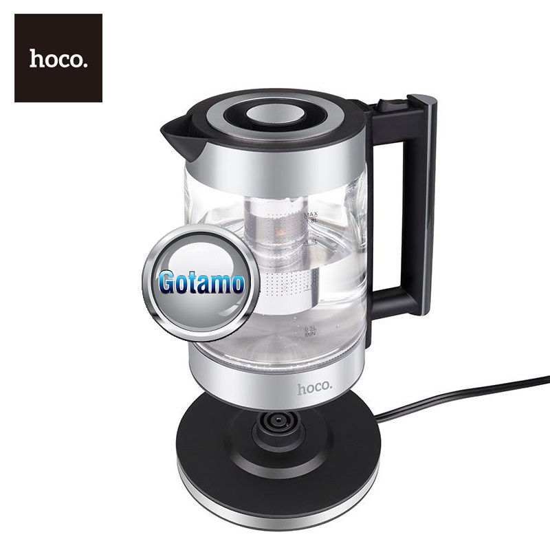 Virdulys (arbatinukas) elektrinis Hoco HA01A 1.8L 1000W – Stiklo ir nerūdijančio plieno korpusas 6 Virdulys (arbatinukas) elektrinis Hoco HA01A