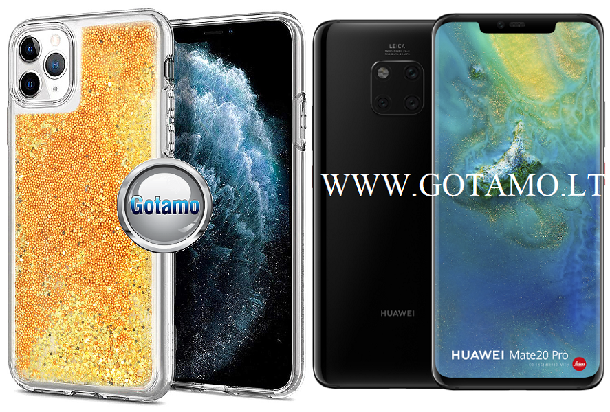 Waterfall dėklas nugarėlė Huawei Mate 20 Pro telefonams aukso spalvos