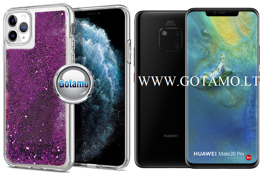 Waterfall dėklas nugarėlė Huawei Mate 20 Pro telefonams violetinės spalvos